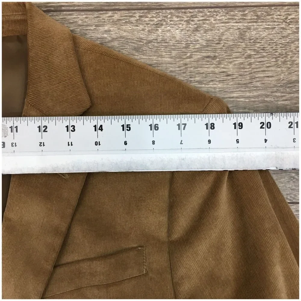 STAFFORD Mens Corduroy Blazer Sport‎ Coat Casual Jacket Size 42R Classic Suit